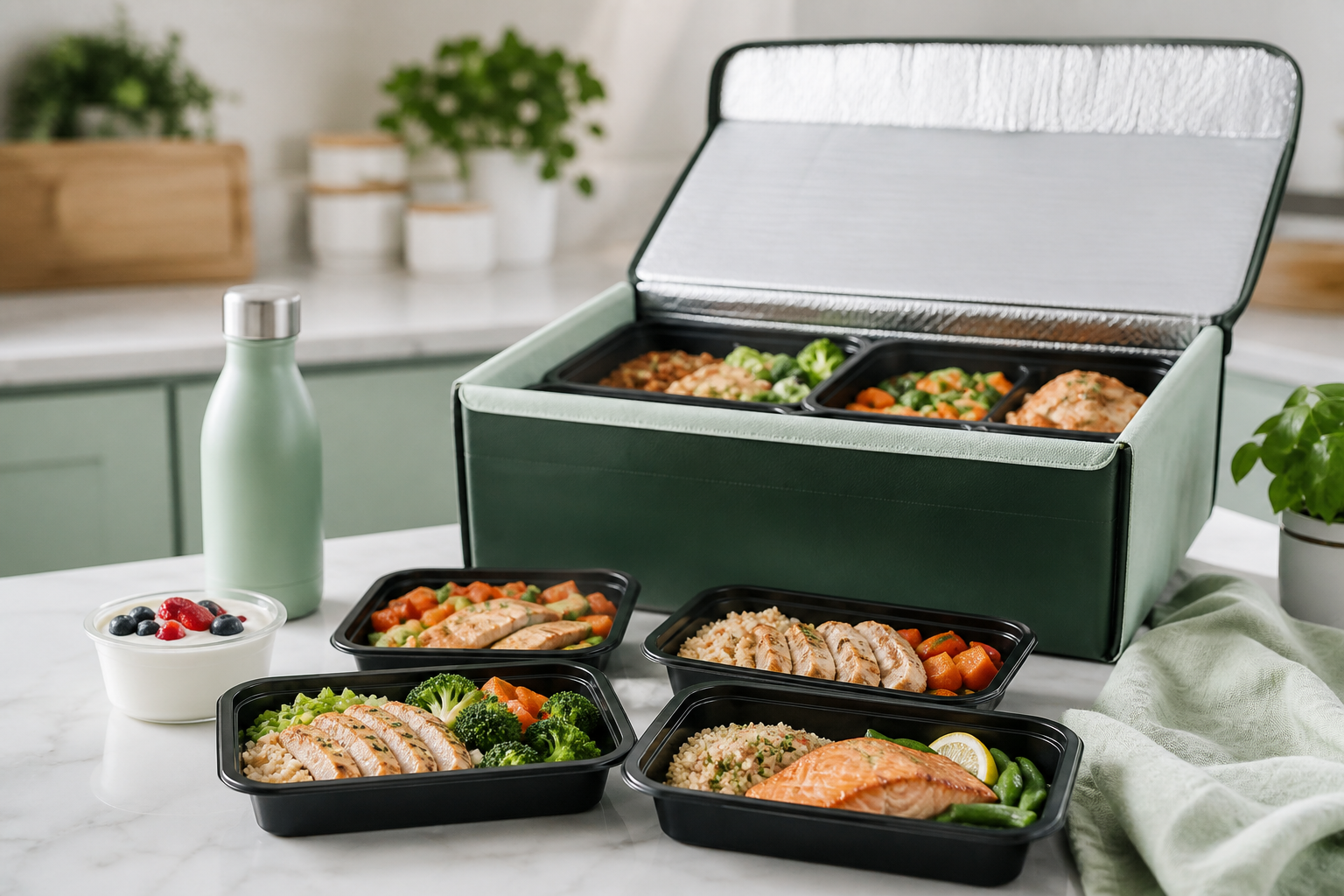Prepared GLP-1 meal delivery boxes with high protein meals